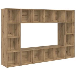 vidaXL Комплект ТВ шкаф 4 бр. 37 x 37 x 142,5 см Кафяво