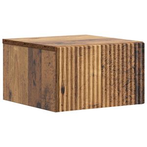 vidaXL Спален шкаф с монтаж на стена Старо дърво 33 x 34,5 x 20 см
