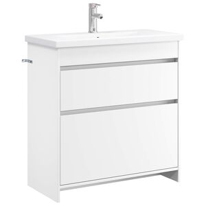 vidaXL Комплект мебели за баня Бяло 81 x 40 x 84,5 см