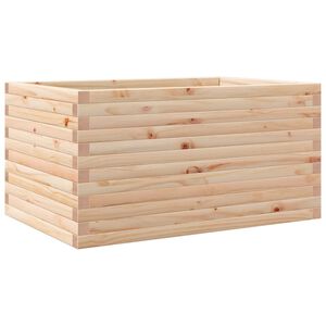 vidaXL Градинска кашпа, 90x60x45,5 см, масивна борова дървесина