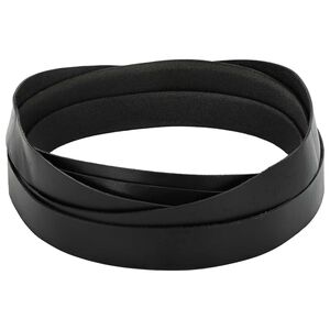 vidaXL Кожен ремък 1 Черно 200 x 2,5 см Кожа