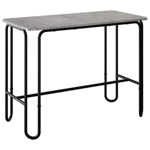 vidaXL Трапезна маса 100 x 50 x 75 cm Инженерна дървесина Бетонно сиво