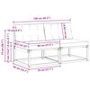 vidaXL 2 Брой Среден диван за открито Солидно акациево дърво Естествен