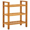 vidaXL Поставка за обувки с 3 рафта, 50x27x60 см, дъбов масив