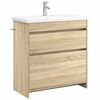vidaXL Комплект мебели за баня Дъб сонома 81 x 40 x 84,5 см