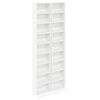 vidaXL Кабинет за CD 2 бр. Бяло 33 x 23,5 x 175 см Инженерна дървесина