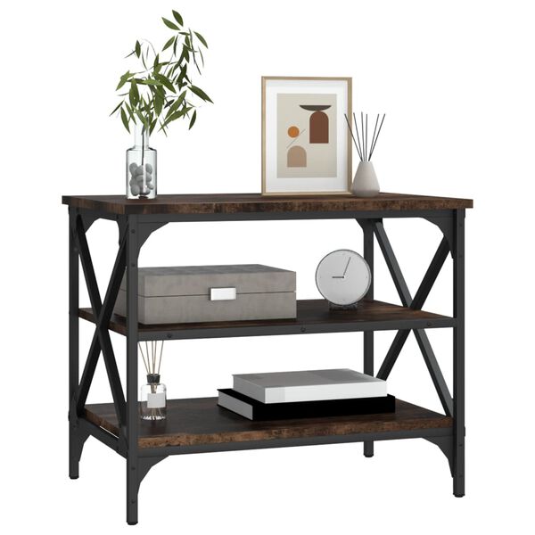 vidaXL ТB шкаф, опушен дъб, 60x40x50 см, инженерно дърво