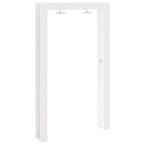 vidaXL Външен душ Бял 137 x 23 x 226 см Масивна боровина