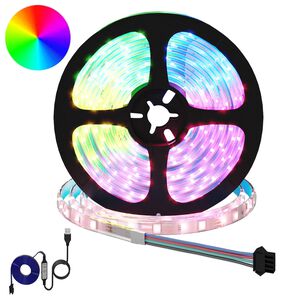 vidaXL LED лента 2 бр. Черен и прозрачен Мед и пластмаса