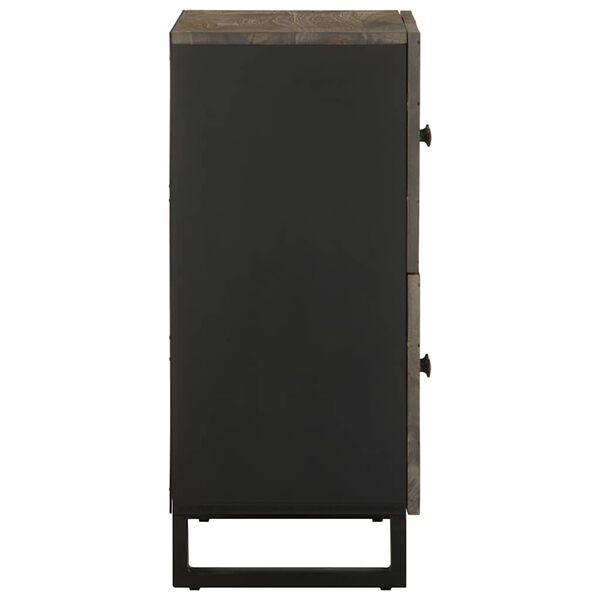 vidaXL Бюфет черен 60x33x75 cm Масивна дървесина Манго