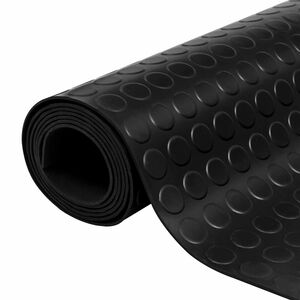 vidaXL Килим за под Черно 1 x 2 m Каучук