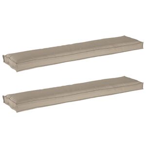 vidaXL Комплект възглавници за палет 2 pcs Таупе 180 x 40 x 8 см