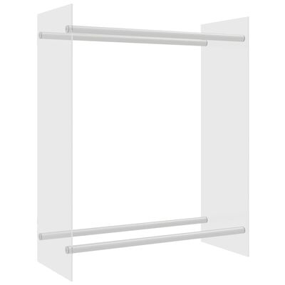 vidaXL Стойка за дърва, прозрачна, 80x35x100 см, закалено стъкло
