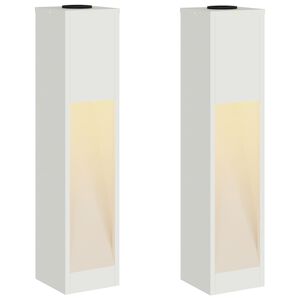 vidaXL Слънчев LED светлинен указател 2 бр. Топло бяло 18 x 18 x 80 см