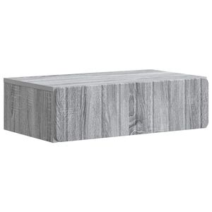 vidaXL Стенен страничен масичка Сива сонома 59 x 34,5 x 17 см