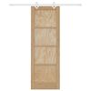 vidaXL Преплъзваща се врата Кафяво 73,5 x 211 см Солидно борово дърво