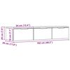 vidaXL Стенен шкаф, дъб артизан, 102x30x20 см, инженерно дърво
