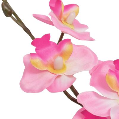 vidaXL Изкуствено растение орхидея със саксия, 30 см, розова