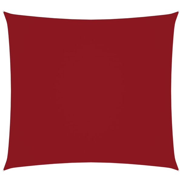 vidaXL Платно-сенник, Оксфорд текстил, квадратно, 3x3 м, червено