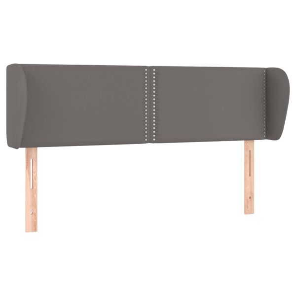 vidaXL Горна табла с уши, сива, 147x23x78/88 см, изкуствена кожа