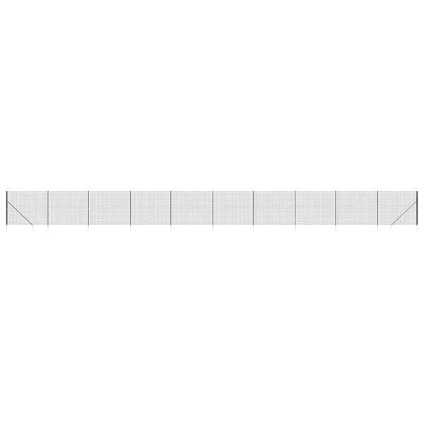 vidaXL Ограда от телена мрежа с шипове, антрацит, 1,8x25 м