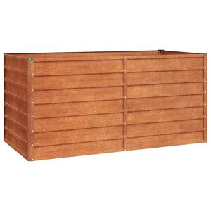 vidaXL Градинска повдигната леха ръждив 160x80x77 см кортенова стомана