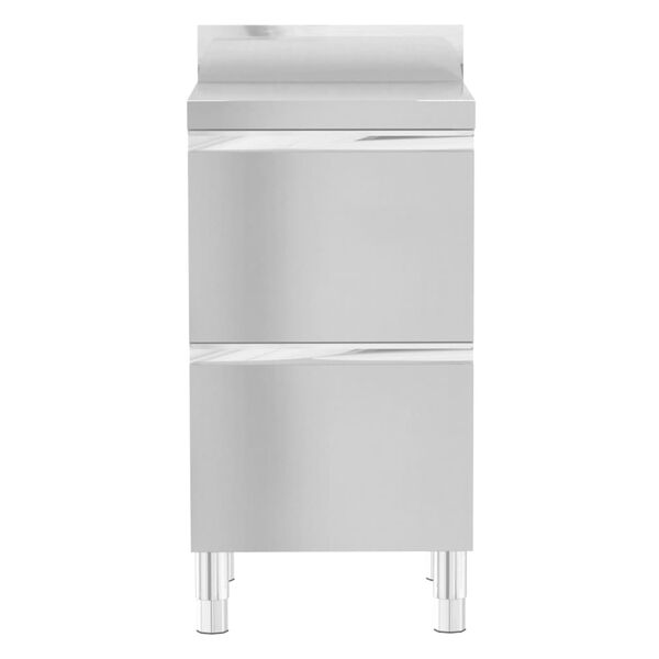 vidaXL Кухненски шкафове за търговци, 3 бр., неръждаема стомана