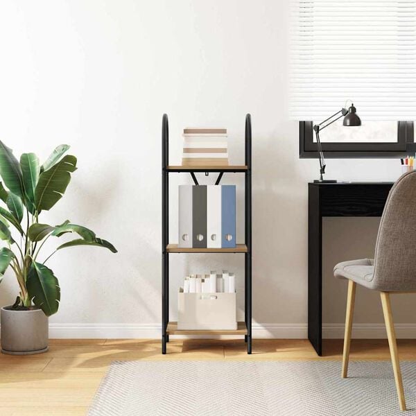 vidaXL Рафт за книги Дъб 40 x 30 x 109 см Инженерно дърво