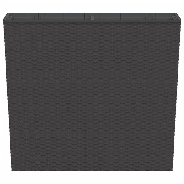 vidaXL Саксия с подвижна вложка кафява 12/44 л PP ратан