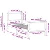vidaXL Рамка за легло с таблото Таупе 75 x 190 cm текстил