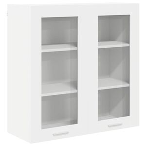 vidaXL Висящ шкаф Бяло 80 x 31 x 80 см Инженерна дървесина