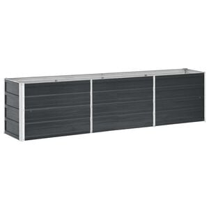 vidaXL Градинска висока леха поцинкована стомана 240x40x45 см антрацит