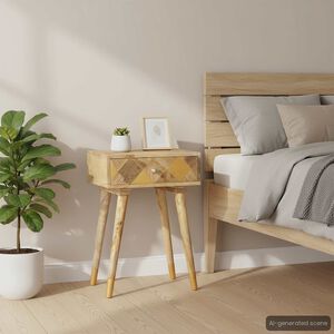 vidaXL Нощно шкафче, 43x30x58 см, мангово дърво масив