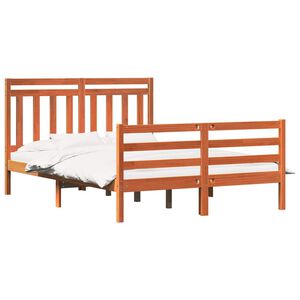 vidaXL Рамка за легло с таблото Кафяво с восъчно покритие 160 x 200 cm
