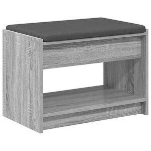 vidaXL Пейка за коридор Сиво Сонома 63 x 38 x 45 см