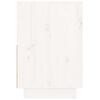 vidaXL Нощно шкафче, бяло, 60x34x51 см, борово дърво масив