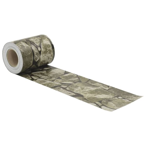 vidaXL Ленти за покриване на огради, 2 бр, камък, сив, 35x0,19 м, PVC