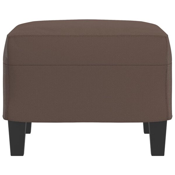 vidaXL Табуретка, кафява, 60x50x41 см, изкуствена кожа