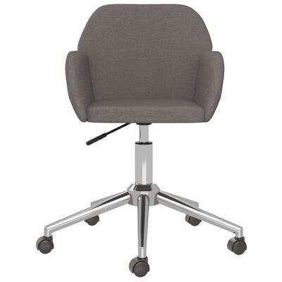 vidaXL Въртящ се офис стол, тъмносив, текстил