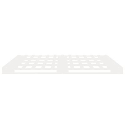 vidaXL Рамка за легло, бяла, 120х200 см, бор масив