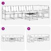 vidaXL Комплект дивани за открито 7 pcs Естествено и черно
