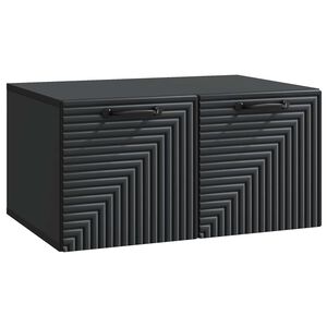 vidaXL Стенно монтиран ТВ шкаф Черно 59,5 x 41 x 30 см