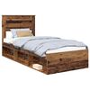 vidaXL Рамка за легло Старо дърво 90 x 200 cm Солидно борово дърво