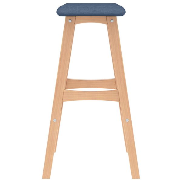 vidaXL Бар табуретки, 2 бр, сини, текстил