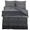 vidaXL Комплект спално бельо, тъмносив, 140x200 см, памук