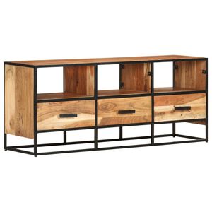 vidaXL ТВ шкаф, 110x30x45 cм, акациево дърво масив