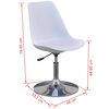 vidaXL Въртящи се трапезни столове, 2 бр, бели, изкуствена кожа