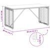 vidaXL Маса за открито Черен 80 x 40 x 40 cm PE Ратаново и Стъкло