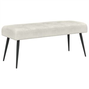 vidaXL Пейка с копчета Кремаво 110 x 40 x 46 cm Кадифе