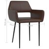 vidaXL Трапезни столове, 2 бр, кафяви, изкуствена кожа